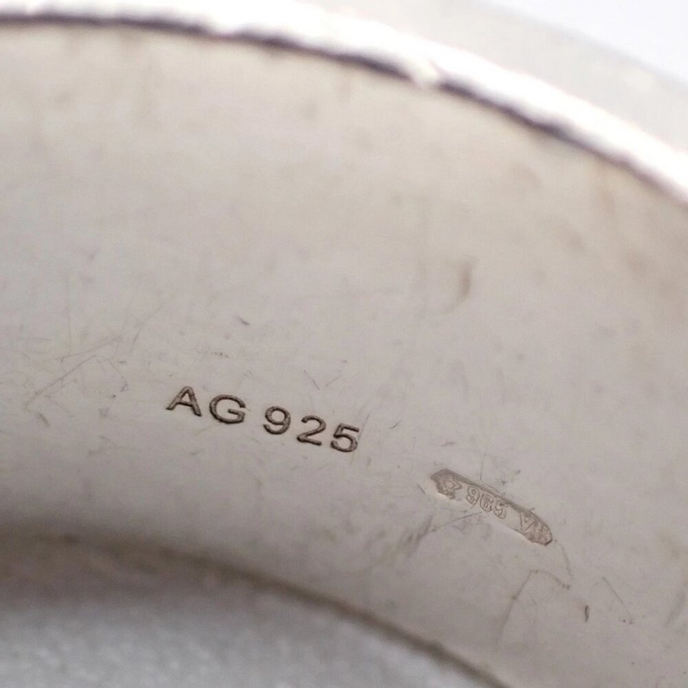 GUCCI G Logo Ring Silver 925 Size 21 Italy Accessory 07EG248 - Picture 11 of 12